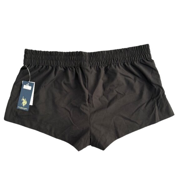 U.S. POLO ASSN. Women's Short Stretch Cover Up Swimwear Black Size M - Picture 7 of 10